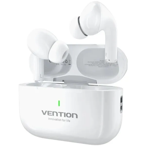 Vention Echo Lite E11 Auriculares Bluetooth 5.4 Con Estuche De Carga - True Wireless - 6H Autonomia - Color Blanco