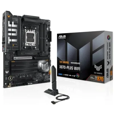 Asus Tuf Gaming X870-Plus Wifi Placa Base Am5 - Wifi, Bluetooth, Hdmi, 4X Ddr5, 2X Sata Iii, 4X M.2, Pcie 4.0, Usb 2.0, 3.2, Rj-45, Displayport - Factor De Forma Atx