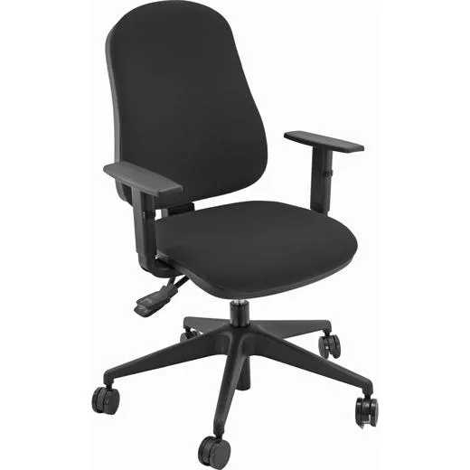 Unisit Silla Administrativa Sincro Simple Negra Reposabrazos Ajustables