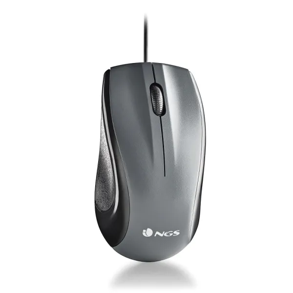 NGS Musk Laser Mouse Ambidiestro con Cable USB 1200 DPI Negro