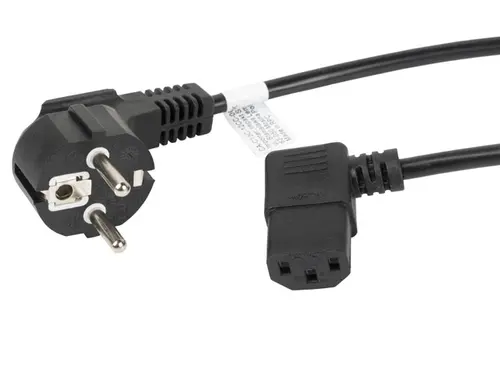 Lanberg Cable De Transmisión C13 Acoplador CEE7/7 Negro 2m