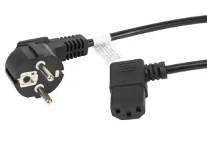 Lanberg Cable De Transmisión C13 Acoplador CEE7/7 Negro 2m