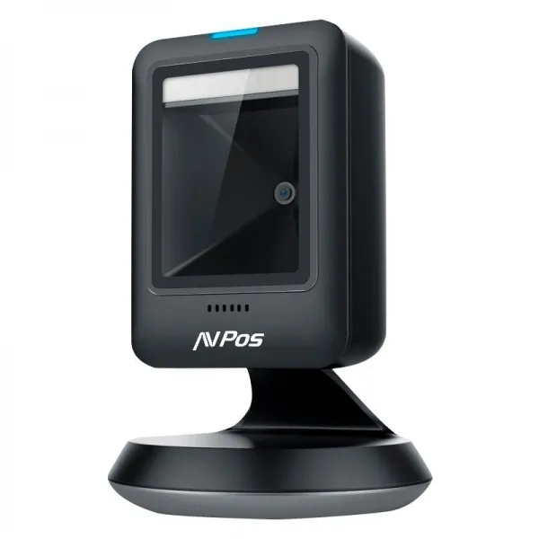 Avpos Avp-630-2D Lector De Codigos De Sobremesa - Escaneo Automatico- Lectura De Codigos 1D, 2D Y Qr - Usb - Color Negro