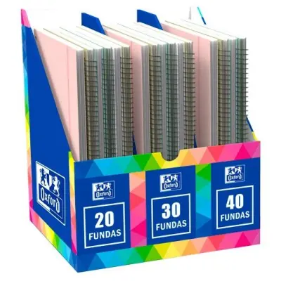 Oxford Carpeta Con Fundas Live&Go Espiral 30/40/50 Expositor 20 Unidades