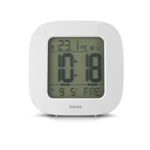Hama RC 45 Radio Reloj Despertador Digital con Termómetro y Alarma Repetitiva, Blanco