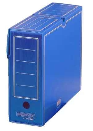 Carchivo Caja Archivo Definitivo Desplegado PP 100mm Folio Azul