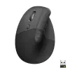 Logitech Lift Ratón Vertical Bluetooth Inalámbrico USB 4000dpi 5 Botones Zurdos Negro/Gris