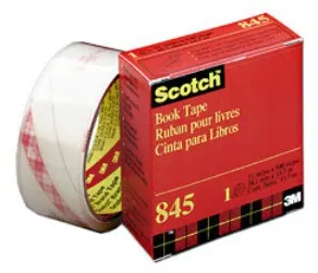 Scotch Cinta Adhesiva Transparente 38,1mm x 13,7m para Reparación de Libros