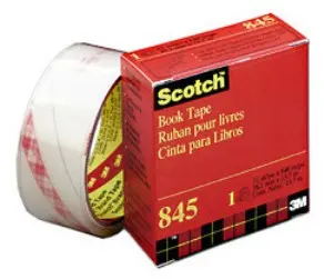 Scotch Cinta Adhesiva Transparente 38,1mm x 13,7m para Reparación de Libros
