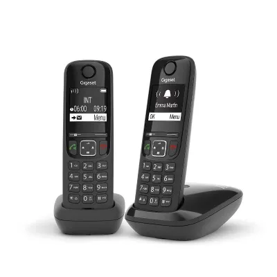 Gigaset AS690 Inalámbrico DECT Duo Negro
