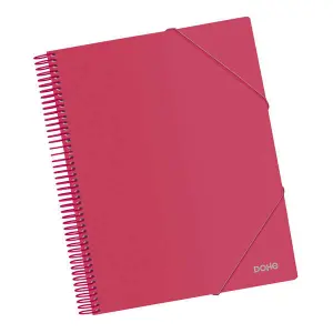 Dohe Carpeta A4 con 40 Fundas, Tapa de Polipropileno Opaco y Espiral de Plástico