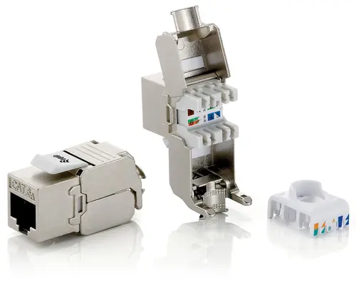 Kit 8 Uds Conector Hembra Rj45 Sftp Cat6A Keystone Tool Free