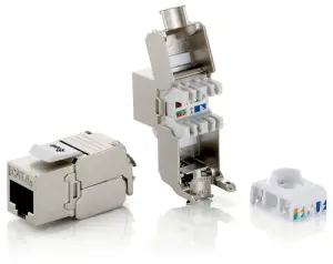 KIT 8 UDS CONECTOR HEMBRA RJ45 SFTP CAT6A KEYSTONE TOOL FREE