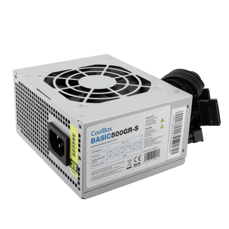 Coolbox Fuente De Alimentación SFX 500W Basic 500GR-S Para Cambios Y Reparaciones