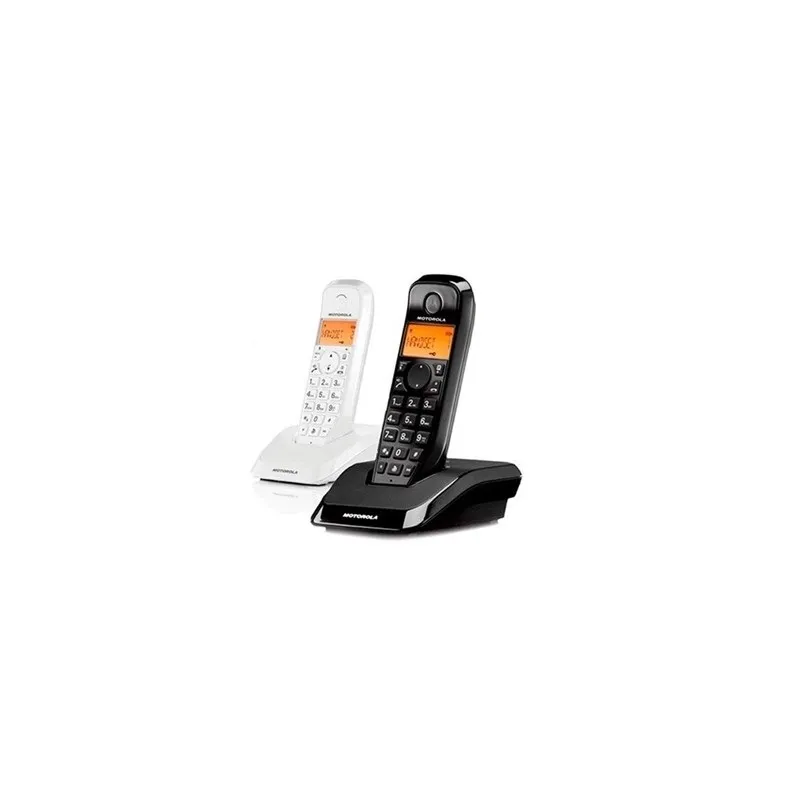 Motorola S1202 Teléfono DECT Duo Blanco y Negro