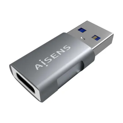Aisens Mini Adaptador USB 3.2 Gen2 10G 3A Tipo USB-C/H-A/M Color Gris