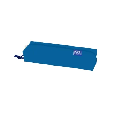 Oxford Estuche Rectangular Mediano Live and Go - Goma Elástica para Cuadernos - Azul Marino