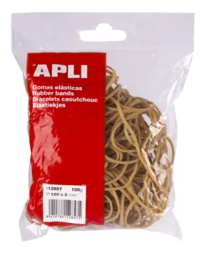 Apli Goma Elástica Marrón Caucho 120x2mm 100g