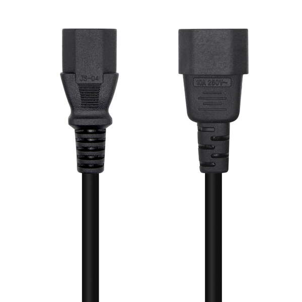 Aisens Cable Alimentacion Cpu - C13/H-C14/M - 3.0M - 100% Cobre Puro Awg18 - Color Negro