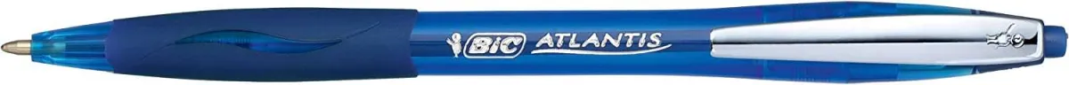 Bic Bolígrafo Retráctil Atlantis Soft Punta Media 1.0mm Azul Caja 12 Unidades