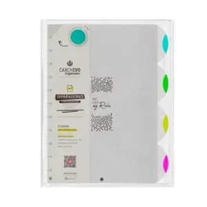 Carchivo Separadores Ingeniox Neon A4 Extraíbles 4 Posiciones PP