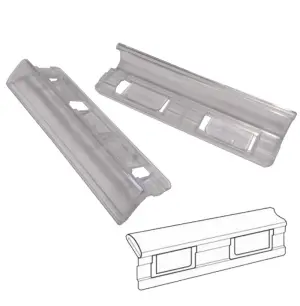 Gio Visor Para Carpeta Colgante 8,5X1,5 Cm Cristal - Paquete de 25 Unidades