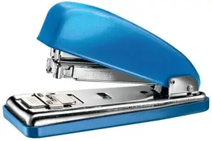 Petrus Grapadora Metálica Azul Metalizado + Caja de 200 Grapas - Hasta 30 Hojas