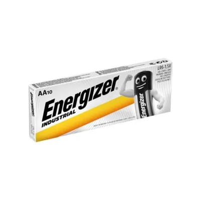 Energizer Industrial Alcalina LR6 AA 1,5V - Caja de 10 Baterías