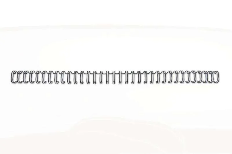 Gbc Wirebind Pack De 100 Alambres De Encuadernacion 9.5Mm Para Paso 3:1 Redondo O Cuadrado - Formato A4 - Para 34 Orificios - Encuaderna Hasta 70 Hojas - Color Negro