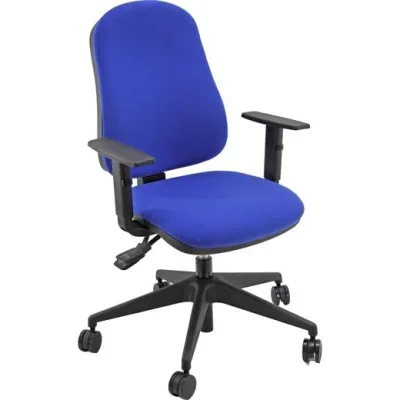 Unisit Silla Administrativa Sincro Simple Azul con Reposabrazos Ajustables