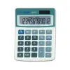 Milan Calculadora de Sobremesa 12 Dígitos con 3 Teclas de Memoria - Apagado Automático - Blanco/Azul