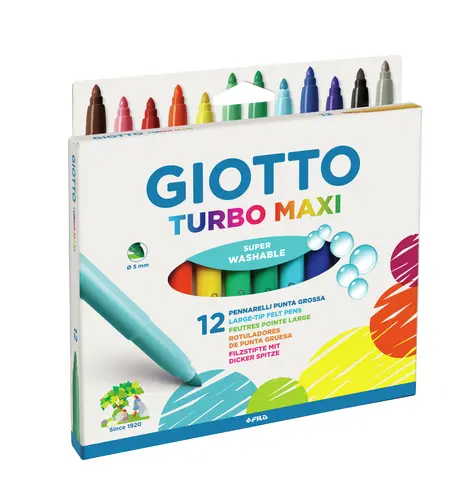 Giotto Rotuladores Turbo Maxi Surtidos Estuche 12 Unidades