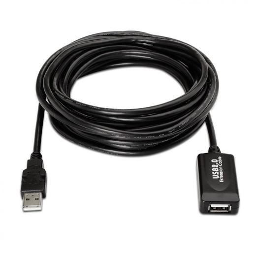 Aisens Cable Extensión Usb 2.0 Prolongador Con Amplificador, Tipo A Macho A Tipo A Hembra, 5 Metros