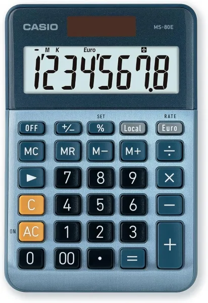 Casio MS-80E Calculadora de Oficina Sobremesa Azul