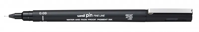 Uni-ball Rotulador Calibrado 0.03mm Punta Poliacetal Tinta Pigmentada Negra