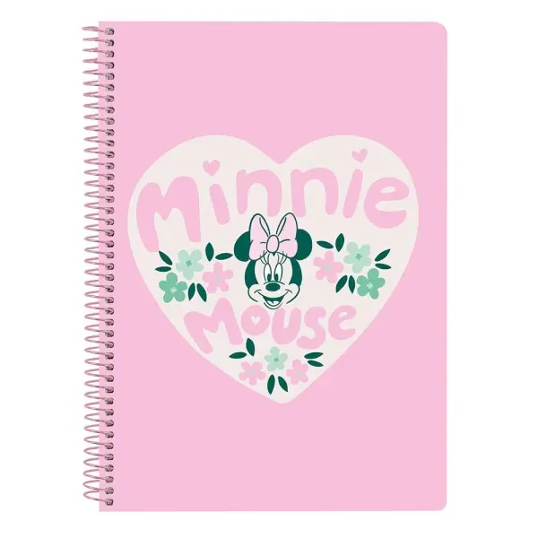 Safta Libreta Minnie Mouse Minty Espiral 80 Hojas 4x4mm Rosa Pastel 155x10x220mm