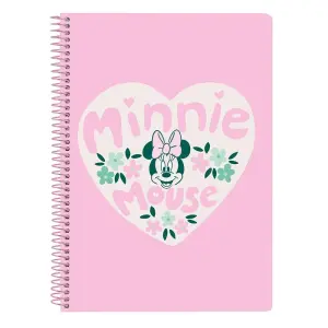 Safta Libreta Minnie Mouse Minty Espiral 80 Hojas 4x4mm Rosa Pastel 155x10x220mm