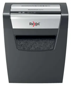 Rexel Momentum X312 Destructora de Papel Manual Corte Confeti P-3 12 Hojas 23L Gris/Plata