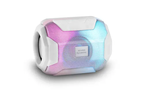Altavoz Bluetooth Portable Mas Gaming Msbax White 10W Radio Fm, Puerto Usb Y Microsd Iluminacion Rgb 8 Efectos