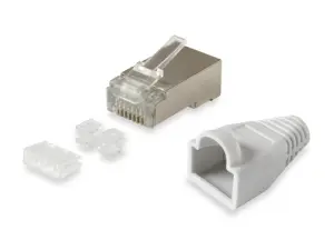 EQUIP Kit 100 Conectores RJ45 Cat. 6 FTP con Guía y Capuchón