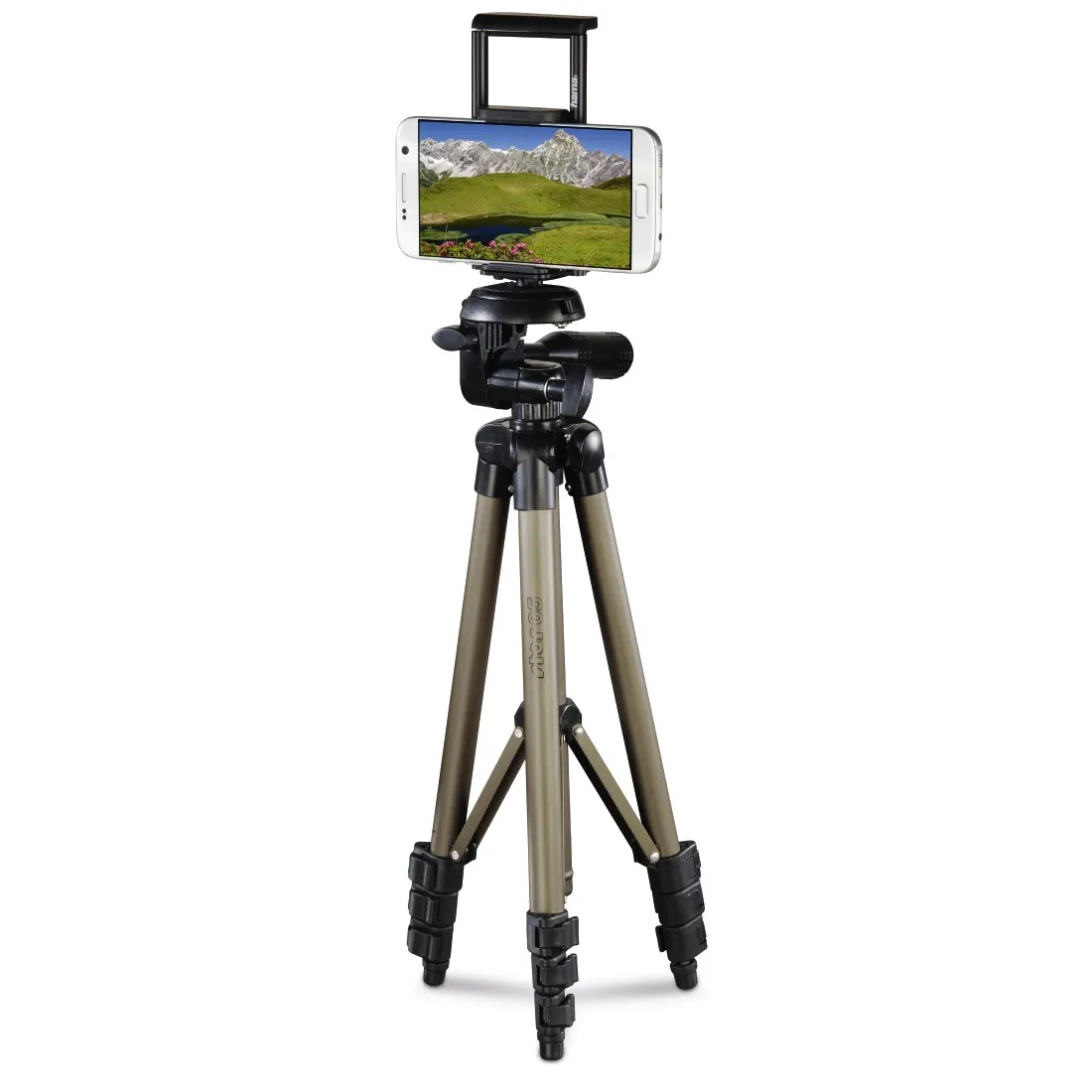 HAMA Soporte Smartphone Extendible 4 Secciones Aluminio Beige