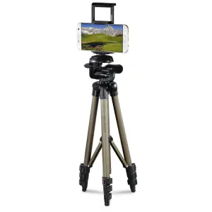 HAMA Soporte Smartphone Extendible 4 Secciones Aluminio Beige