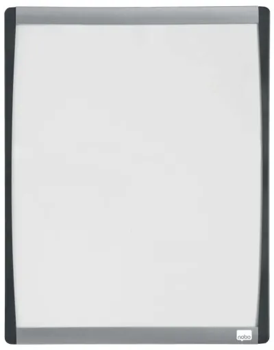 Nobo Pizarra Blanca Magnética Pequeña 280x335mm con Marco Arqueado y Accesorios