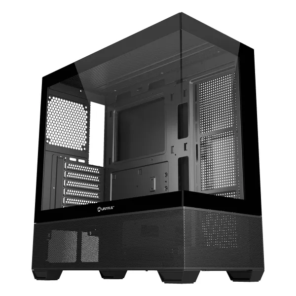 Unyka Revelat Gaming ATX Caja Negra con Vidrio Templado y Puertos USB 3.0 y USB-C Gen 2