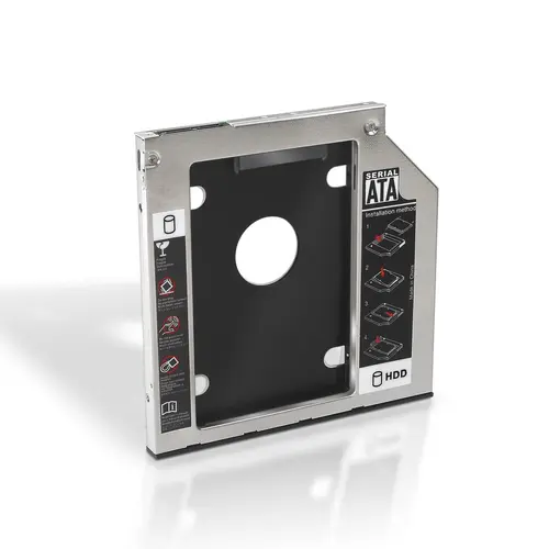 Aisens Adaptador para Disco Duro de 7.0 mm en Unidad Óptica de 9.5 mm - Color Plata