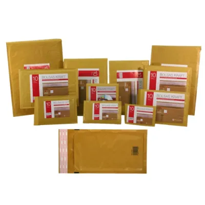 Bismark Bolsa Acolchada Kraft Nº20 350X470Mm - Recubrimiento Interno De Laminas De Burbuja De Aire - Cierre Autoadhesivo - Ideal Para Envios Con Alta Proteccion