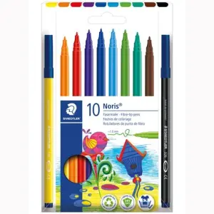 Staedtler 326 Pack de 10 Rotuladores Punta de Fibra 1.0mm Colores Surtidos