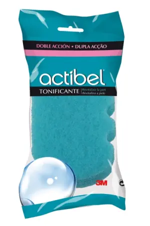 Actibel Tonic Esponja Corporal Doble Acción Suave y Exfoliante Color Azul