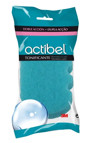 Actibel Tonic Esponja Corporal Doble Acción Suave y Exfoliante Color Azul