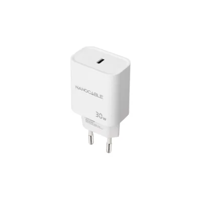 Nanocable Cargador de Pared USB-C/PD 30W Blanco
